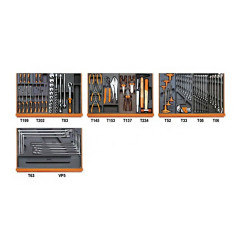 ASSORTIMENTO 102 UTENSILI PER AUTORIPARAZIONE IN MODULI RIGIDI 5904VA/T