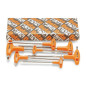 CHIAVE 2-6 MM ESAGONALE MASCHIO PIEGATE CON IMPUGNATURA SERIE 6 PEZZI 96T/S6