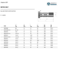 BULLONE FORATO DOPPIO 10x1 METRICO
