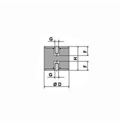 ANTIVIBRANTE CILINDRICO 75X50 FEMMINA-FEMMINA M12X12