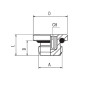 TAPPO MASCHIO CILINDRICO 1/8" - ESAGONO INCASSATO CON O-RING NBR