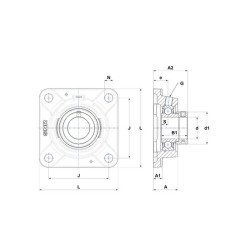 SUPPORTO FORO 45 RITTO ESFE209 SNR