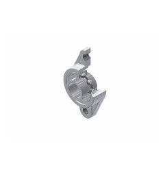 SUPPORTO FORO 20 FLANGIA OVALE UCFL204 POLIMERO BIANCO + UC INOX SNR