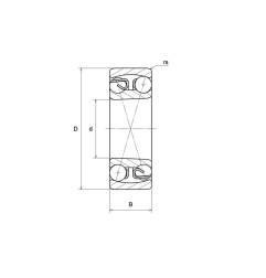 CUSCINETTO 25X52X15 ORIENTABILE A SFERE 1205SK NTN