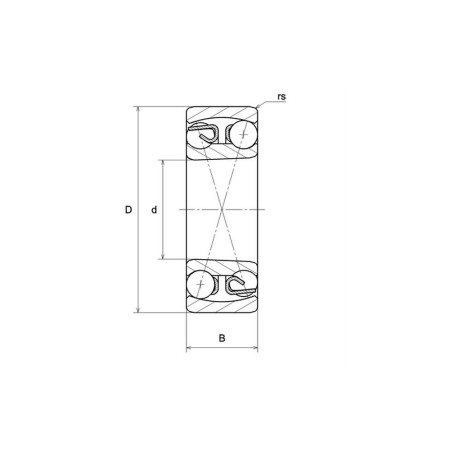 CUSCINETTO 25X52X15 ORIENTABILE A SFERE 1205SK NTN