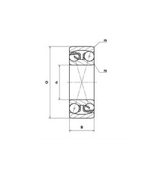 CUSCINETTO 35X72X17 ORIENTABILE A SFERE 1207