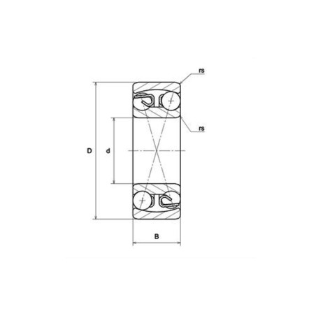 CUSCINETTO 35X72X17 ORIENTABILE A SFERE 1207