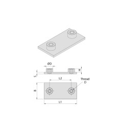 PIASTRA INFERIORE PER COLLARE STANDARD TIPO C2