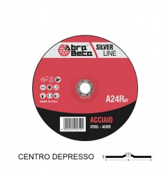 DISCO 115X6,5X22,3 ACCIAIO SBAVO SILVER DEPRESSO 13300 RPM A24R